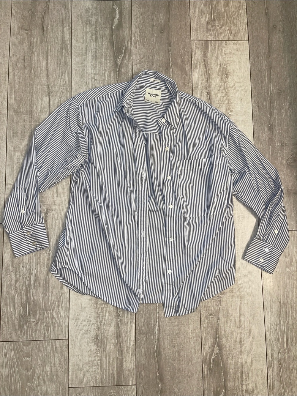 Abercrombie and Fitch Classic Blue Stripe Button-Down Shirt XS/Never Worn